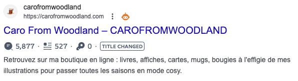 Méta-description Caro From Woodland